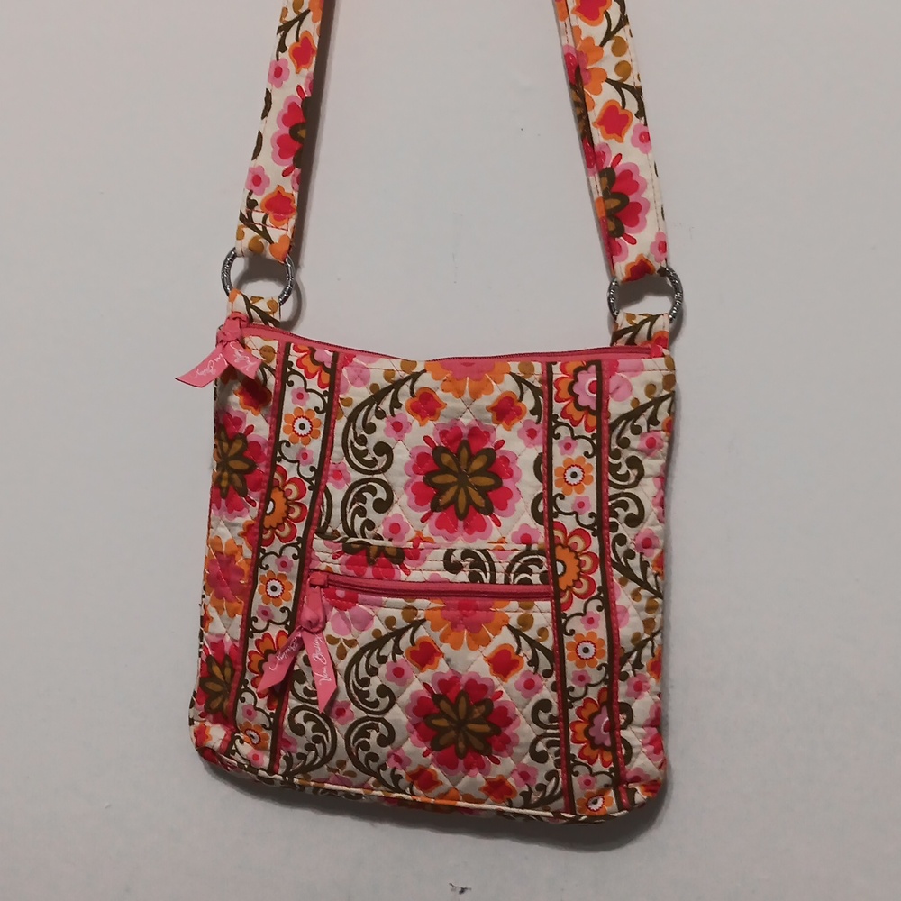 Vera Braldey Pink & Orange Floral Purse
